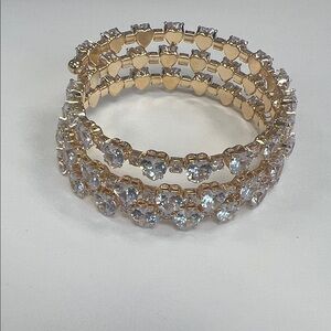 Elegant Gold and Silver Crystal Bracelet